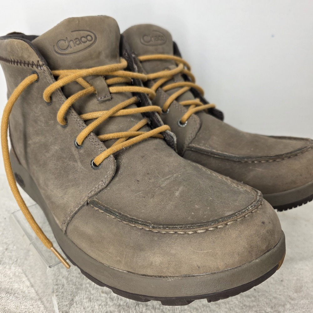 Chaco Brio Moc Toe Men's Size 11.5 Casual Lace-Up Leather Boots Brown J150179 - Picture 3 of 16